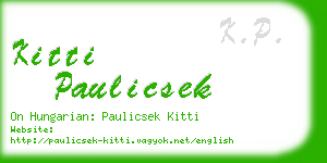 kitti paulicsek business card